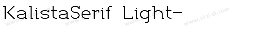 KalistaSerif Light字体转换